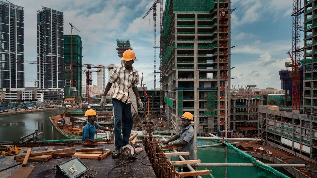 A construction project in Colombo, Sri Lanka, June 2, 2018. (Adam Dean/The New York Times)