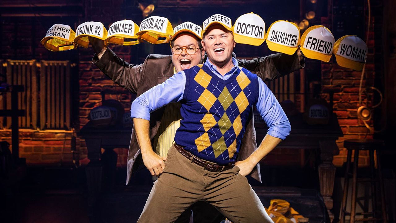 Josh Gad as ‘Bud’ and Andrew Rannells as ‘Doug’ in Gutenberg! The Musical!