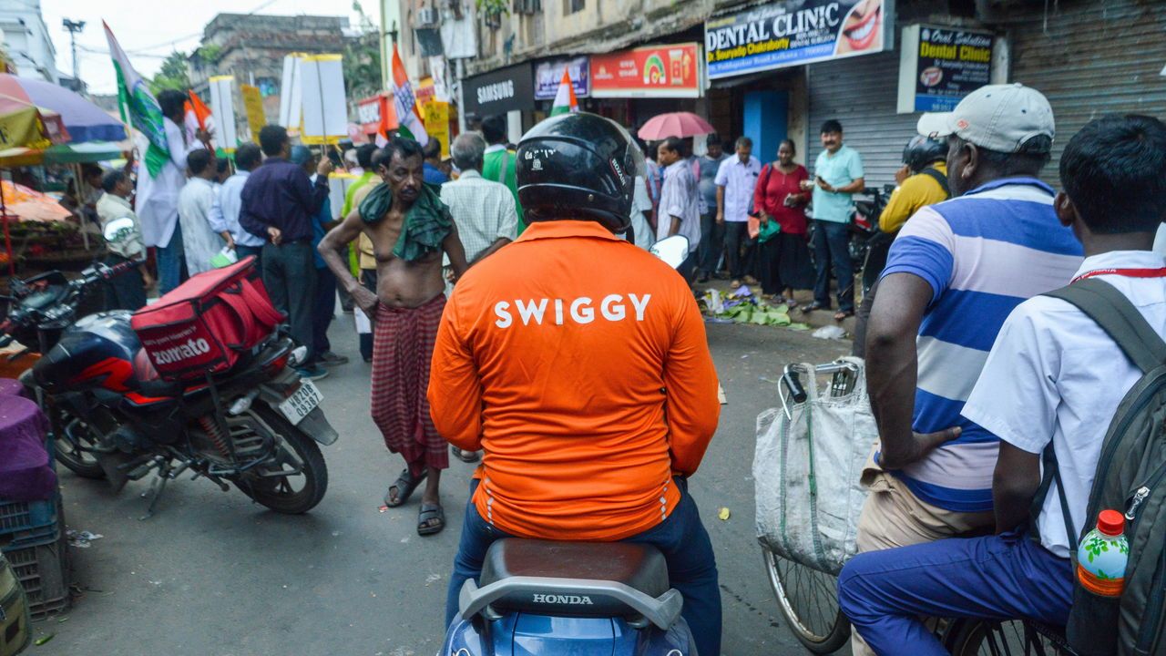 A Swiggy delivery agent